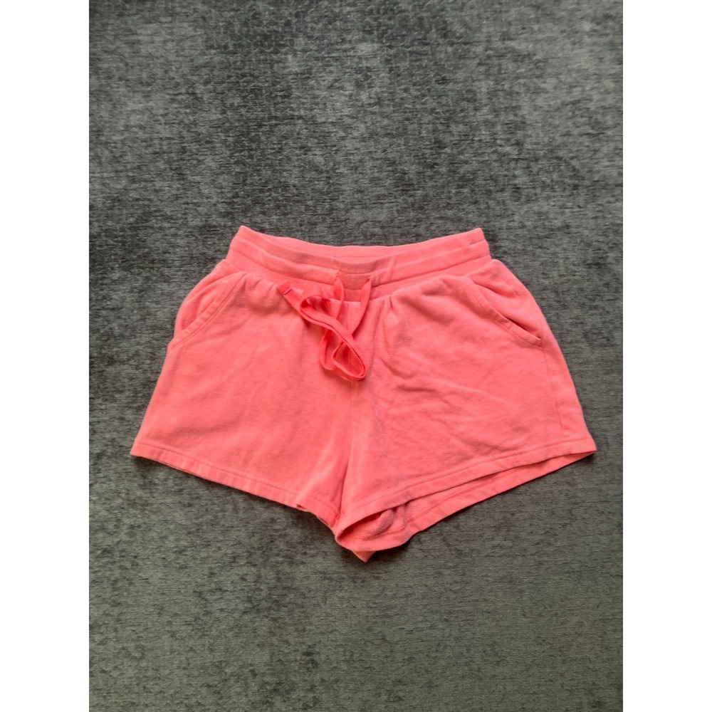 Colsie Target Sweatshorts Womens Small Bright Pink Fleece Lined Elastic Waist